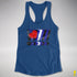 Distressed Leather Pride Exclamation Points Racerback Tank